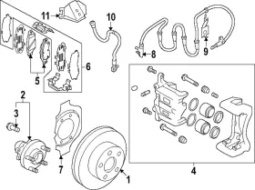 D1080-4ga1b Nissan Genuine Hardware Kit - Front Disc Brake Pad