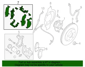 D1080-ja00a Nissan Genuine Disc Brake Anti-rattle Clip Set #2