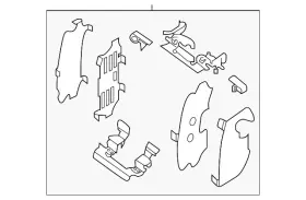 D1080-ja00a Nissan Genuine Disc Brake Anti-rattle Clip Set