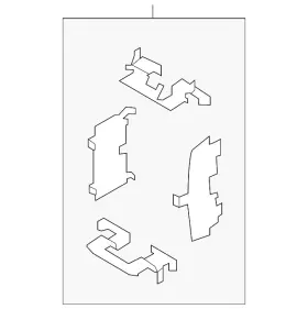 D4080-1lb0a Nissan Genuine Hardware Kit