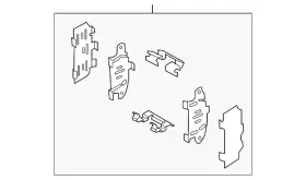 D408m-eg50j Nissan Genuine Hardware Kit-rear Disc Brake Pad