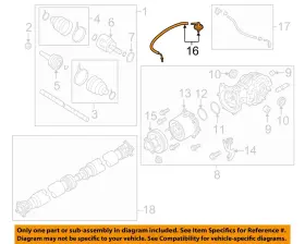 383223ja1a Nissan Oem 13-20 Pathfinder Axle Differential-breather Tube