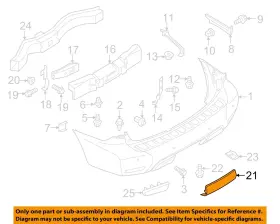 850185zw0b Nissan Oem 17-18 Armada Rear Bumper Components-filler Cover