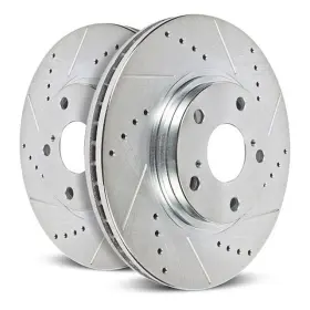 Ar85224xl Powerstop Rear Left Drilled And Slotted Rotor For 23-24 Ford F-250 Super Duty