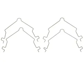 H6038 Raybestos Disc Brake Pad Drag Reduction Clip-r-line Fits 99-04 Jeep Grand Cherokee