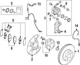 26298fn001 Subaru Genuine Brake Pads Hardware Kit