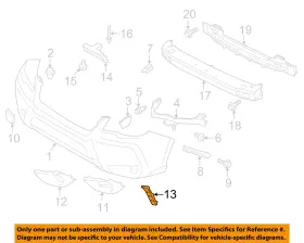 57731sg120 Subaru Oem 14-18 Forester Bumper Components-filler