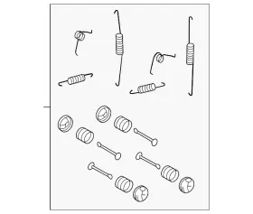 04942-52050 Toyota Genuine Drum Brake Shoe Spring Kit 494252050