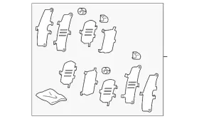 04945-02311 Toyota Genuine Disc Brake Pad Shim Kit