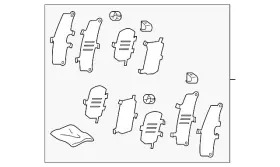 04945-02320 Toyota Genuine Disc Brake Pad Shim Kit