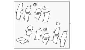 04945-33300 Toyota Genuine Brake Pads Hardware Kit