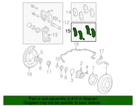 04946-30100 Toyota Genuine 4runner Fj Cruiser Sequoia Rear Brake Shim Kit Anti-squeal 04946 #3