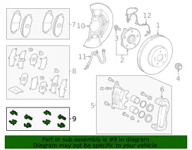 04947-0e010 Toyota Genuine Disc Brake Anti-rattle Clip Set #2