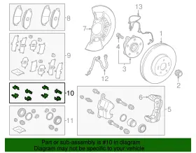 04947-33281 Toyota Genuine Brake Pads Hardware Kit #2