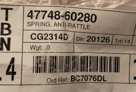 47748-60280 Toyota Genuine Parts Disc Brake Anti-rattle Clip 2008-2021 La