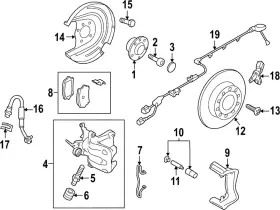 5wa-615-269 Volkswagen Genuine Spring