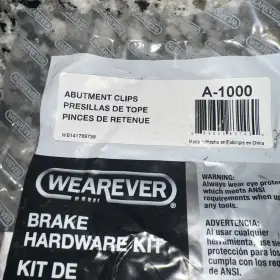 H5626q Wearever A-1000 Disc Brake Hardware Kit-awd To Carlson F S