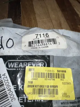H7116 Wearever Drum Brake Hardware Kit-r- Kit Axle Free Shipping #2