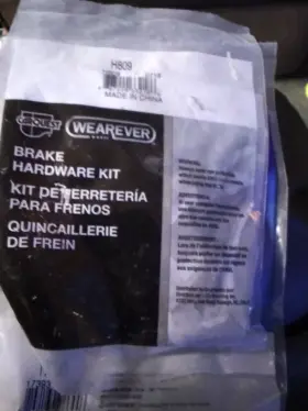H809 Wearever Brake Hardware Kit