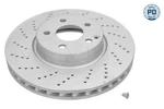 2X Meyle 083 521 2103/PD Front Brake Disc Perforated 322MM Fits Mercedes C-class. Fixed Price $158.60.
