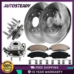 Front Brake Rotors Pads Wheel Bearing Hubs Kit For Suburban 1500 Escalade Ext. Fixed Price $254.98.
