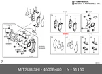 Genuine Oe Spring Set Disc Brake 4605B480 For Mitsubishi 4605-B480. Fixed Price $30.29.