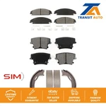 Front Rear Semi-metallic Brake Pads And Parking Shoes Kit For Dodge Chrysler 300. Fixed Price $72.46.