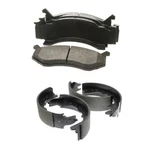 Front Rear Semi-metallic Brake Pads Drum Shoe Kit For Dodge D150 D250 B2500. Fixed Price $54.74.