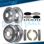 8PC Front Drilled Rotors Brake Pads Rear Drums Shoes For 2001 - 2005 Honda Civic. Fixed Price $124.31.