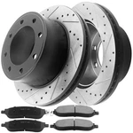 Rear Slotted Disc Brake Rotors & Ceramic Pads Kits Ford F-250 Super Duty. Fixed Price $144.12.