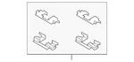 Genuine Mitsubishi Disc Brake Anti-rattle Clip Set 4605B563. Fixed Price $29.74.