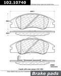 Centric Front Disc Brake Pad For Kia (102.10740). Fixed Price $34.96.