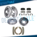 Fwd Front Drilled Rotors Pads Rear Drums Shoes For 2003-2008 Matrix Pontiac Vibe. Fixed Price $158.52.