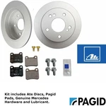 Rear Brake Disc & Pad Kit 1984-96 Mercedes W201 W202 Coated 409120 Pagid. Fixed Price $149.90.