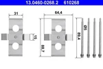 Ate Disc Brake Pads Accessory Kit For Mercedes A124 C124 S124 87-98. Fixed Price $14.41.