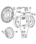 Genuine Mopar Rear Wheel Brake Adjust Lever Left 5159120AC. Fixed Price $5.00.