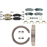 Front Brake Pads Rear Parking Shoes Kit For Gmc Sierra 1500 Classic 2005-2007. Fixed Price $128.16.