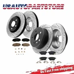 Front Rear Slotted Drilled Rotors Brake Pads Kit Fits 2009 - 2010 Pontiac Vibe. Fixed Price $112.75.