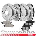 & Rear Drilled Rotors Brake Pads For Nissan Xterra Frontier Suzuki Equator. Fixed Price $156.99.