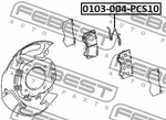 Febest Toyota Spring Disc Brake Pad 0103-004-PCS10. Fixed Price $39.00.
