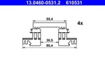 Ate 13.0460-0531.2 Accessory Kit, Disc Brake Pad For Mazda. Fixed Price $29.36.
