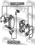 Febest 2003-2008 Mitsubishi Outlander Disc Brake Clip Set 0403-CS6R. Fixed Price $39.00.