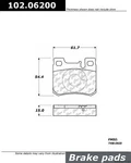 Centric Rear Disc Brake Pad For C220, C280, 190E, 300E (102.06200). Fixed Price $22.49.