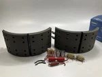Relined Haldex GN4515X3G Rear Brake Shoes Fruehauf "XEM3", 20000 Lbs, 16-1/2"X7". Fixed Price $84.95.