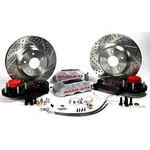 1963-1968 Corvette Baer TRACK4 Front 13" Drilled And Slotted Silver Brake Kit. Fixed Price $2395.95.