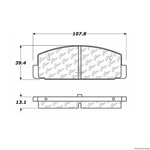 Centric Rear Disc Brake Pad For 6, Protege, RX-7 (105.03320). Fixed Price $27.54.