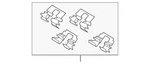 Genuine Mitsubishi Brake Pads Clip 4605A818. Fixed Price $35.05.