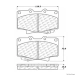 Centric Front Disc Brake Pad For LX450, Land Cruiser (104.05020). Fixed Price $36.00.