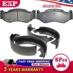 Front Rear Semi-metallic Brake Pads Drum Shoe Kit For Dodge D150 D250 B2500. Fixed Price $53.58.