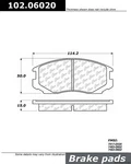 Centric Front Disc Brake Pad For Mirage, Colt (102.06020). Fixed Price $21.34.